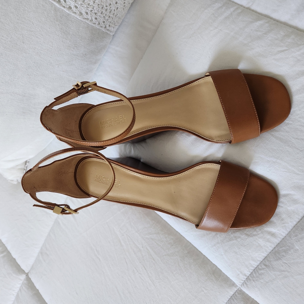 Brown Leather Michael Kors Women's Sandals